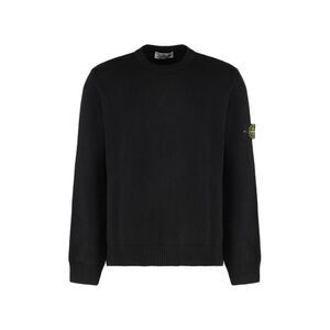 STONE ISLAND Ribbed Crewneck Sweater Men BLACK Sweaters & Cardigans